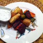 Warzywa pieczone na talerzu