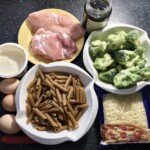 Zapiekanka z kurczakiem brokułem i mozzarellą