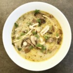 Zimowa zupa grzybowa fenkułem i makaronem