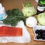 Zupa z kalarepy z pstrągiem wędzonym składniki