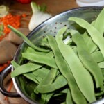 mamut fasola zielona na durszlaku