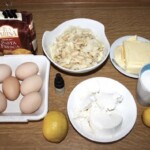 Ciasto cytrynowe z serem ricotta i cytryną składniki