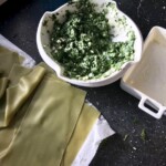 Lasagne ze szpinakiem fetą i świeżą miętą