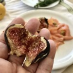 świeża figa w dłoni