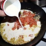 Makaron z łososiem wędzonym na śmietance