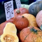 świeże dynie na straganie