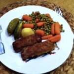 Paluszki rybne z dorsza i ziemniaków gotowanych