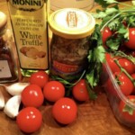 Spaghetti z małżami składniki