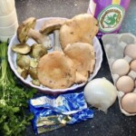 Tarta z grzybami leśnymi na śmietance składniki