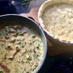 Tarta z grzybami leśnymi na śmietance