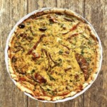 Tarta z grzybami leśnymi na śmietance