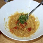 mus bananowy w misce