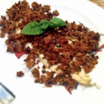 Pieczony dorsz z kruszonką śródziemnomorską