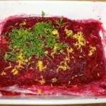 Gravlax z burakiem i z chrzanem