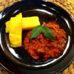 Gulasz włoski w pomidorach z polentą