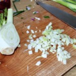 pokrojony w kostkę fenkuł