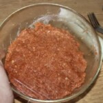 farsz do kartaczy z mięsem w misce