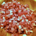 drobno pokrojony boczek