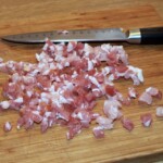 drobno pokrojony boczek