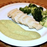 Kurczak w sosie imbirowym z kolendrą i tahini