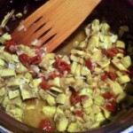 drobno krojone karczochy dusza się na patelni