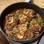 ossobuco alla milanese smażą się na patelni