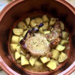 Schabowy pieczony z ziemniakami