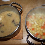 Wiedeńska zupa ziemniaczana z grzybami leśnymi