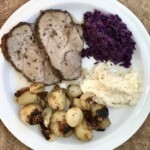 Wieprzowina pieczona po grecku z cebulkami