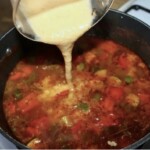 Zupa fasolowa na wędzonym kurczaku z warzywami