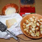 grzanki z białego chleba