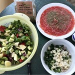 świeże warzywa pokrojone w kostkę