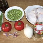 Duszony kurczak z fasolką szparagową i groszkiem składniki