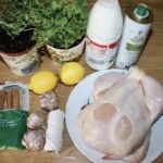 Kurczak pieczony w mleku z czosnkiem i oregano składniki