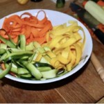 tagliatelle z kolorowych warzyw