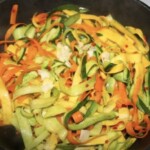 tagliatelle z kolorowych warzyw