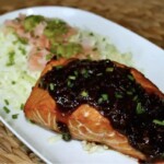 Łosoś pieczony marynowany po azjatycku