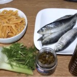 Makaron z sardynkami smażonymi i fenkułem składniki