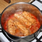 Roladki schabowe faszerowane serem feta duszone w garnku