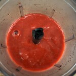 zmiksowane truskawki w czaszy malaksera