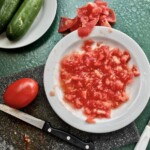 drobno pokrojony pomidor