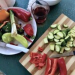 Wieprzowina duszona z papryką i pomidorami składniki