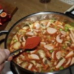 Zupa jarzynowa z kiełbasą i boczkiem