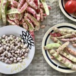 łuskanie świeżej fasolki ze strąków