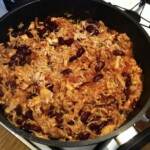 przygotowanie farszu z kurczaka do tortilli