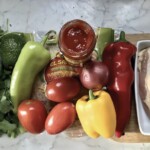 Fajitas drobiowa z warzywami TexMex na talerzu