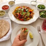 fajitas drobiowa na stole
