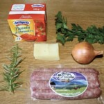 Makaron z kiełbasą białą w sosie pomidorowym składniki