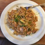 Makaron z łososiem i fasolką w mleczku kokosowym