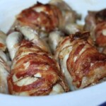 Przepiórki pieczone z boczkiem